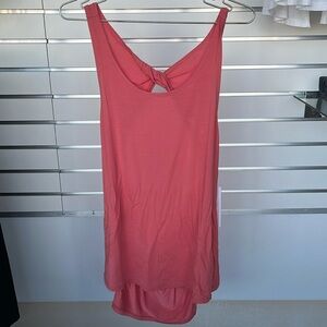 Tavi, Breezy tank, open back, longer to cover seat, Poppy (watermelon color)
